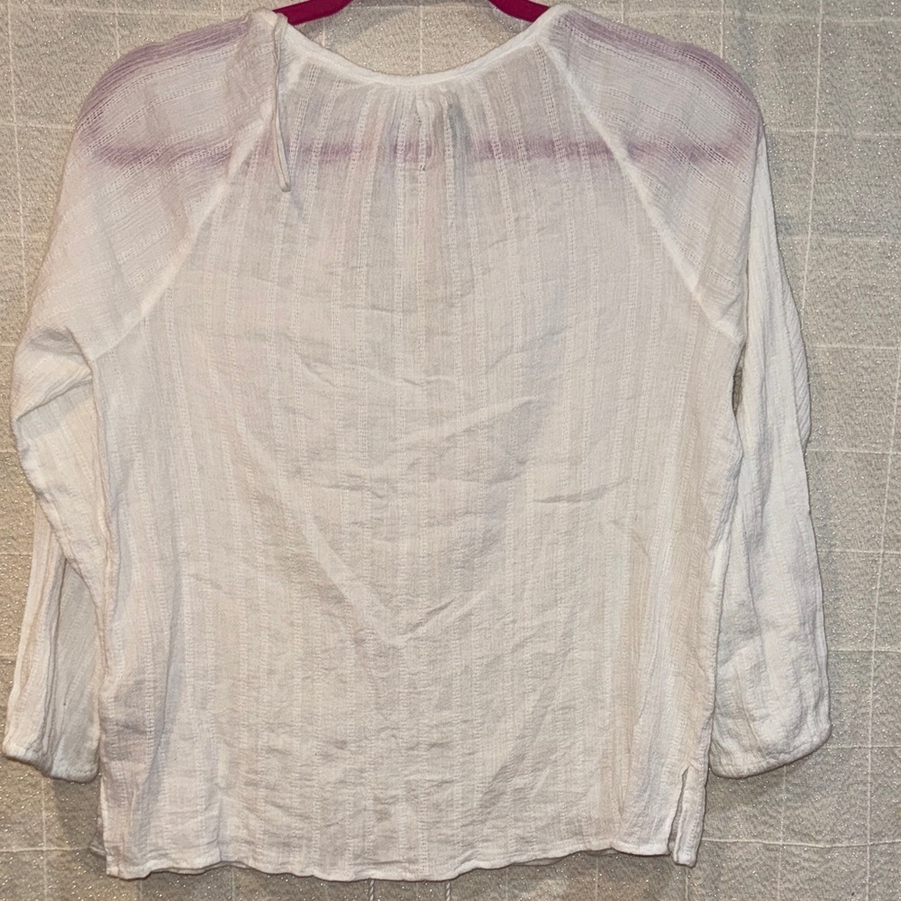 Aerie Cream Blouse with Tie Front - Picture 4 of 5